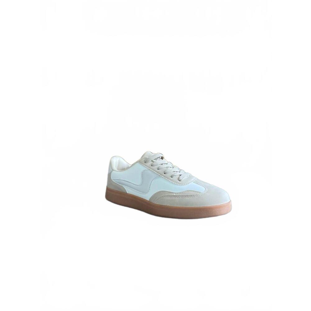 NEW LA SHEELAH women's cameron low top sneaker in beige